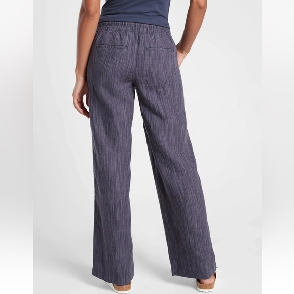 Athleta Cabo Linen Textured Wide Leg Pant - Picture 2 of 10